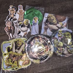 Shrek Party Supplies & Decorations Set - Green, Blue and Brown NWT